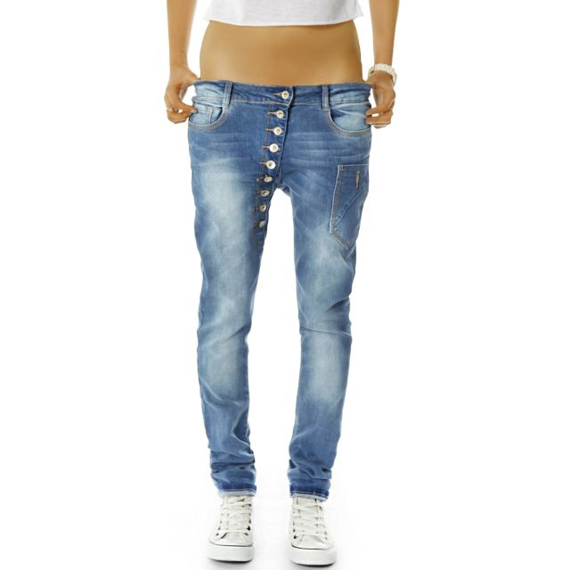 be styled baggy Jeans mit asymmetrischer Knopfleiste und röhrigem Schnitt - Damen - j02kw