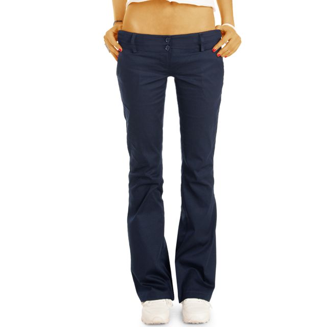 BE STYLED Chinos - Stoffhosen - Bootcut Hüfthosen mit Stretch, Damen - chino_italia - h17a