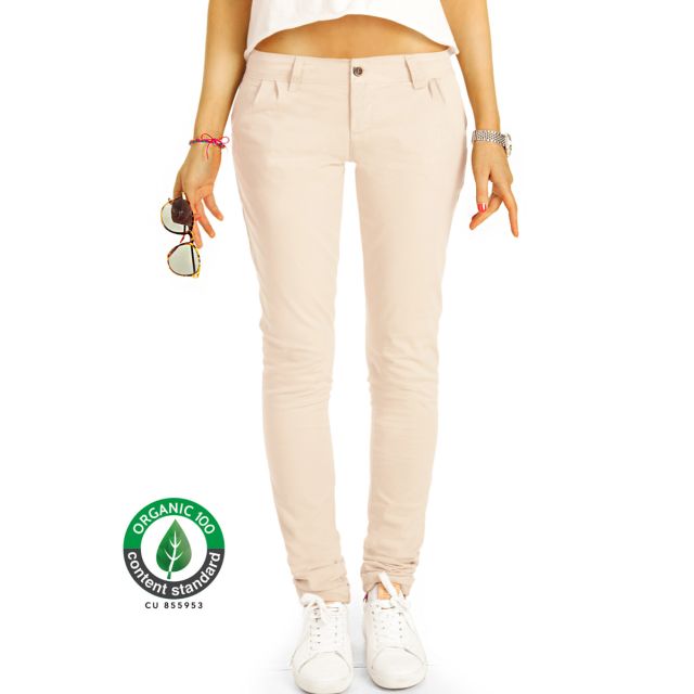 BE STYLED Premium Stoffhosen, Chinos Bundfalten Hosen aus Bio Organic Baumwolle, Damen -BIO-6