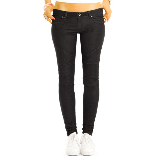 Low Waist Jeans Hose hüftige Röhrenhose Skinny enge Strech Hüftjeans - Damen - j3L