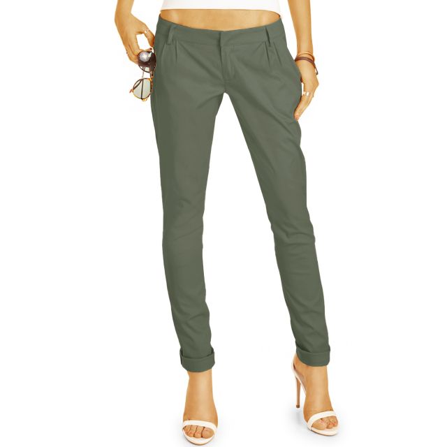 BE STYLED Chinos - Tapered Stoffhose, Hüfthose mit Stretch - Damen - h20a