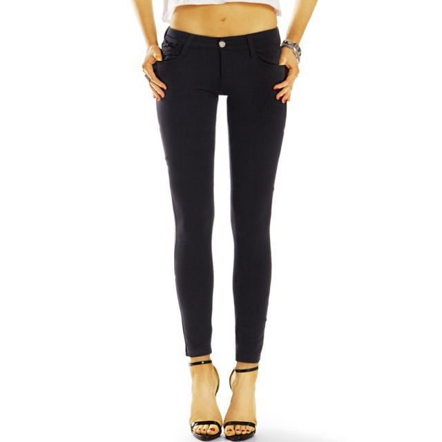 Low Waist Hose hüftige Röhrenjeanshybrid skinny strech Hüfthose  - Damen - j35g-1