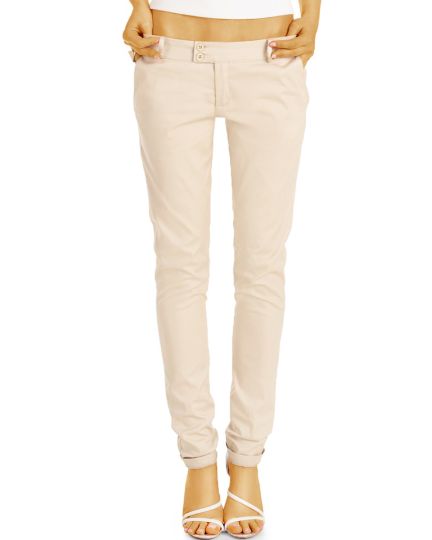 be styled  Chinos, Stoffhosen, röhrige hüftige Passform, mit Stretch  - Damen - h15a