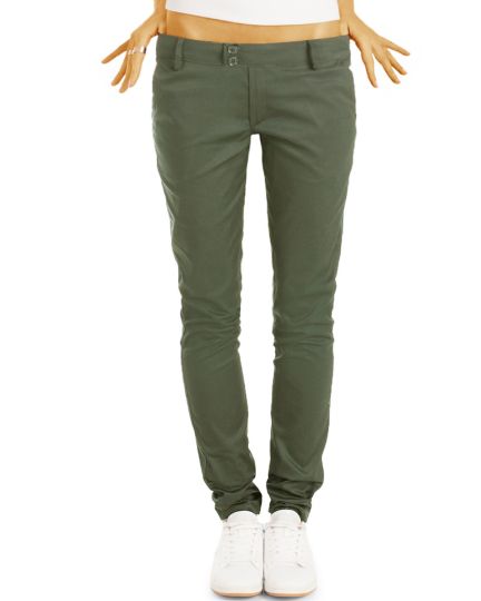 be styled  Chinos, Stoffhosen, röhrige hüftige Passform, mit Stretch  - Damen - h15a