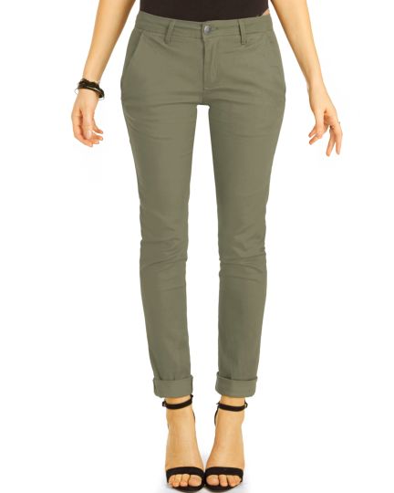 Chinos, Stoffhosen, klassische Hosen mit Stretch Hüfthosen - Damen - j21e