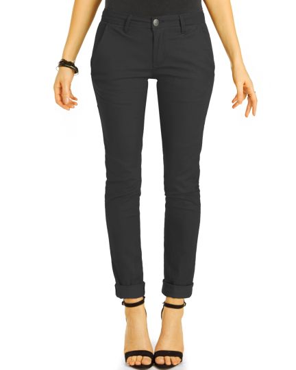 Chinos, Stoffhosen, klassische Hosen mit Stretch Hüfthosen - Damen - j21e